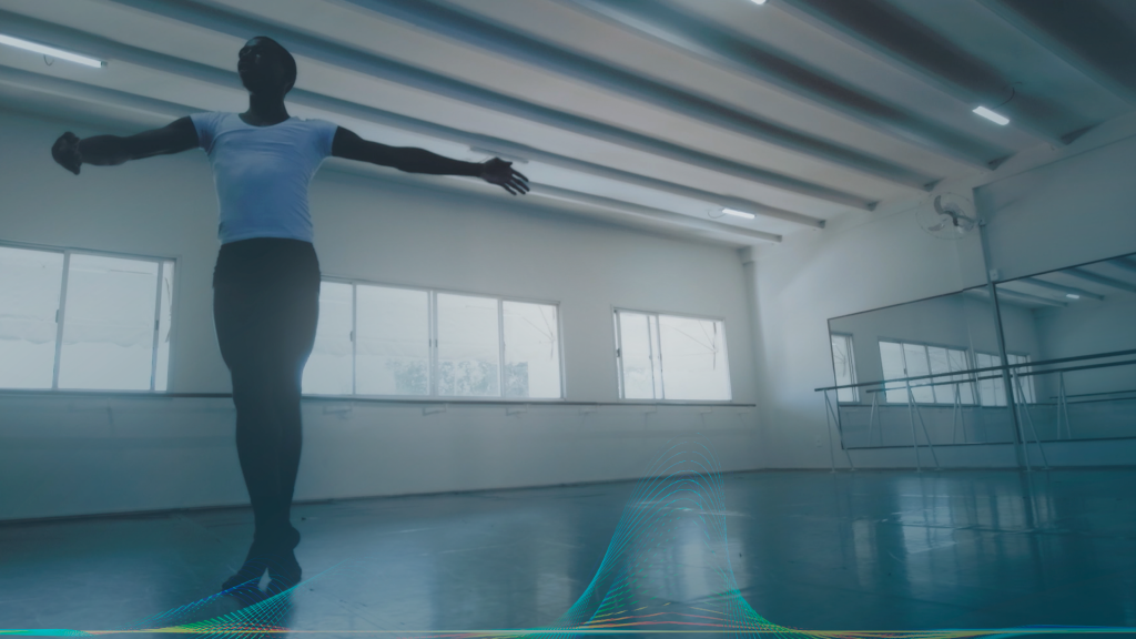 João Vitor dançando ballet.